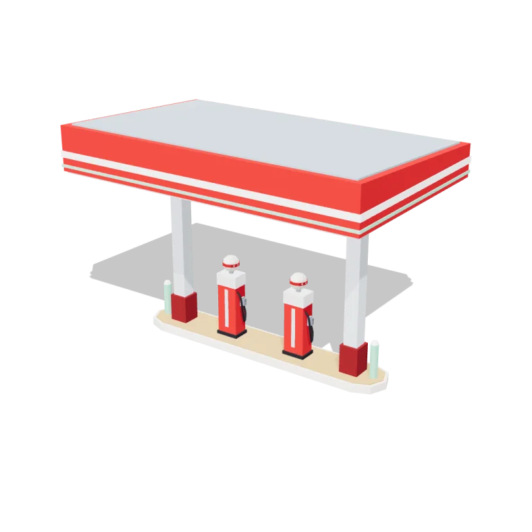 Fuel canopy — free 3D model
