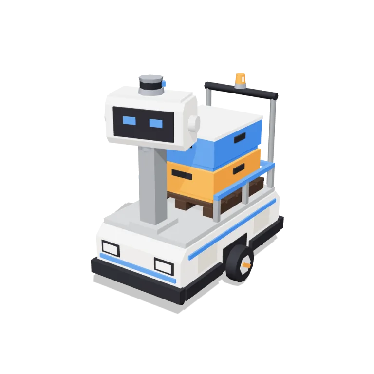 Delivery cart robot — free 3D model