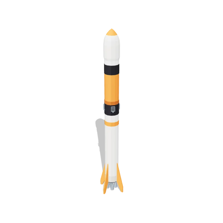 Rocket in stages — free 3D model