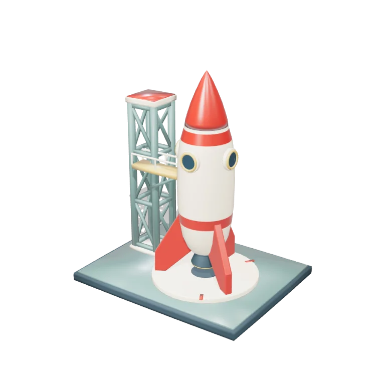 Rocket on Pad — free 3D model