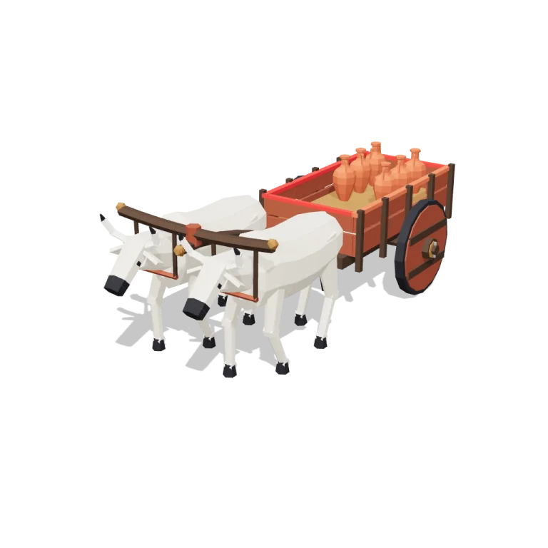 Ox cart — free 3D model