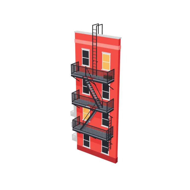 Fire escapes — free 3D model