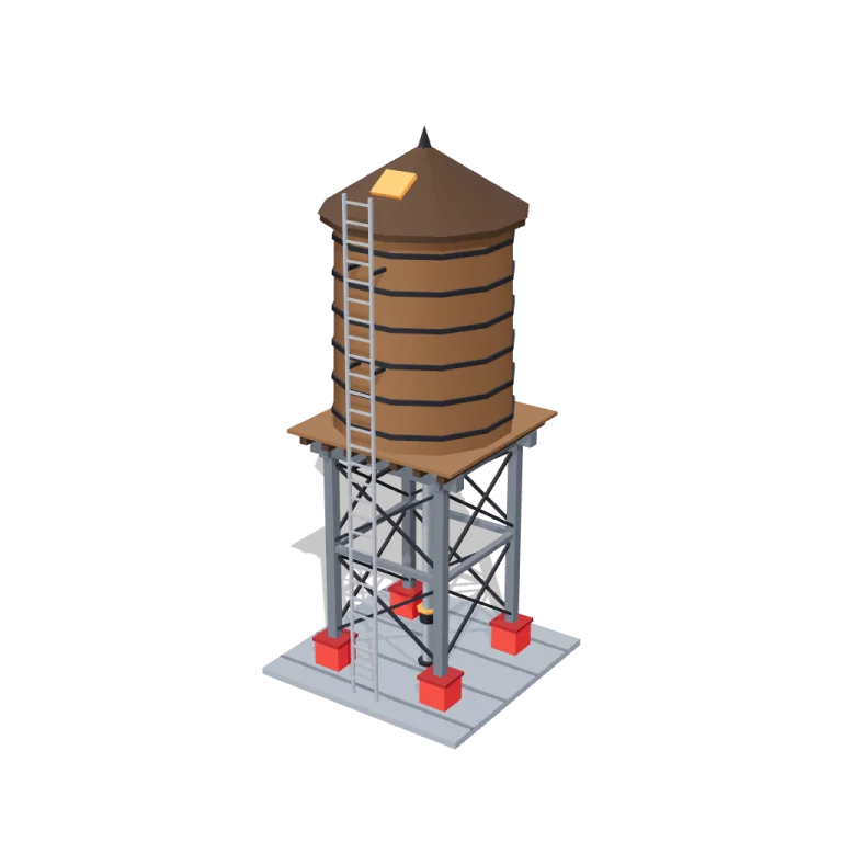Water towers — free 3D model