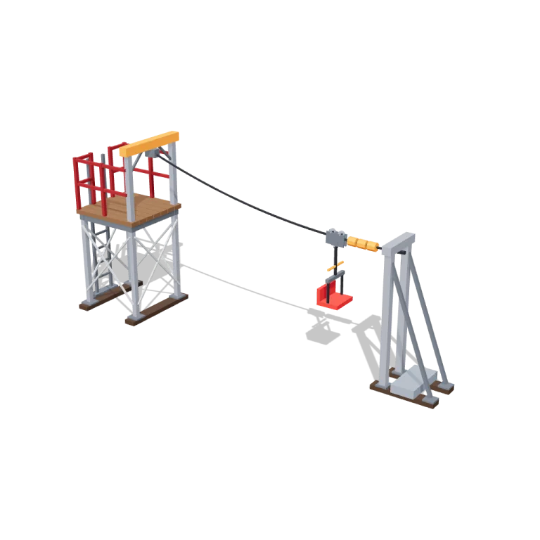 Zip line — free 3D model
