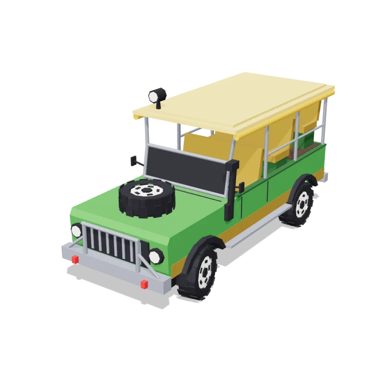 Safari truck — free 3D model