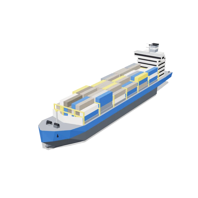 Container ship — free 3D model