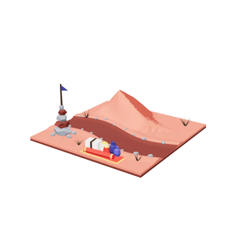 Dune and track tiles — free 3D model