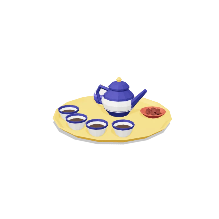 Tea sets — free 3D model