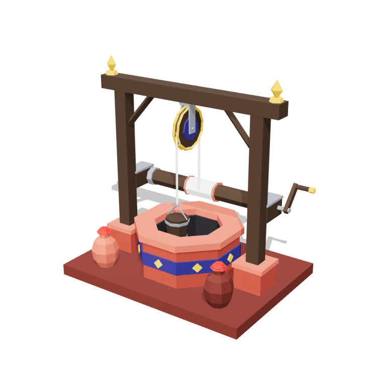 Well pulley — free 3D model