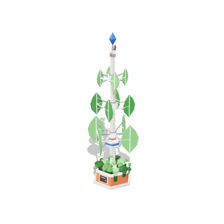 Turning wind spire — free 3D model