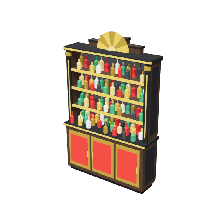 Bottle shelves — free 3D model