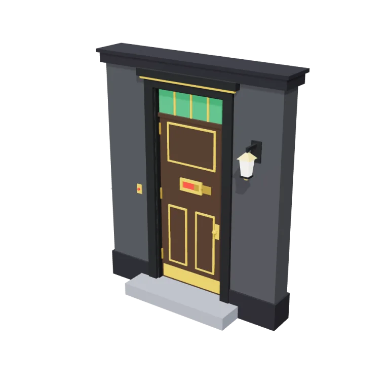 Secret door front — free 3D model