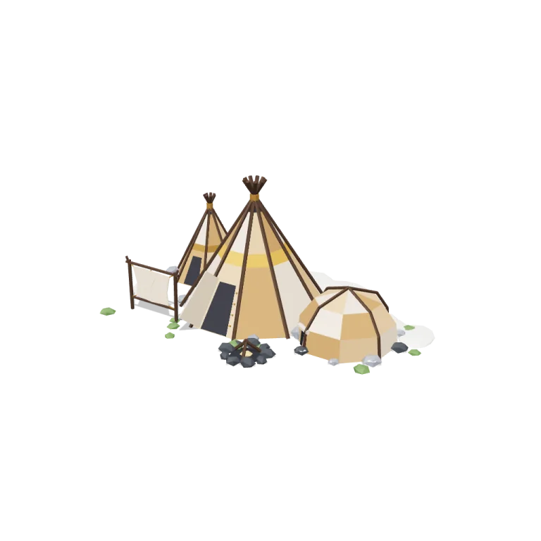 Hide tents — free 3D model
