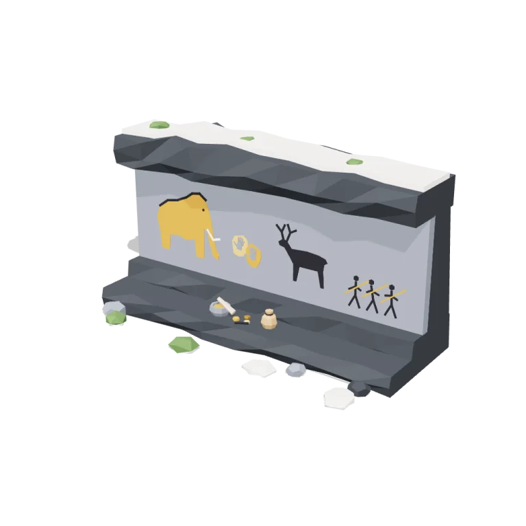 Rock art wall — free 3D model