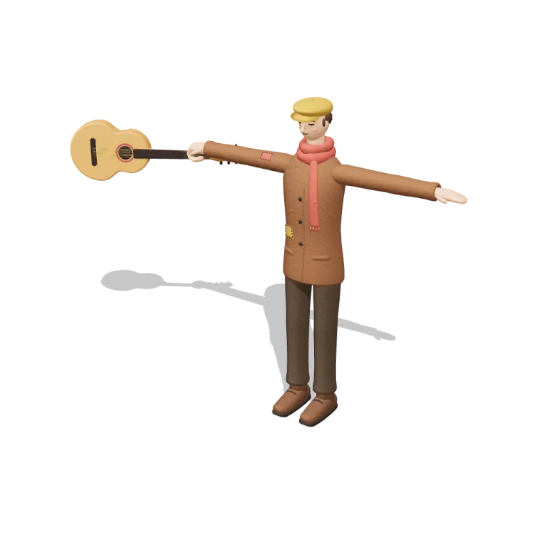 Street Musician — free 3D model