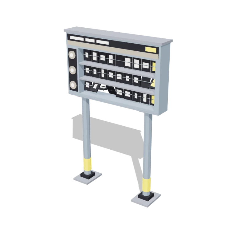 Departure board — free 3D model