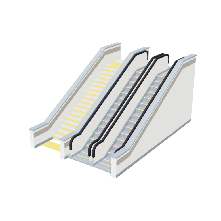 Stairs and escalators — free 3D model