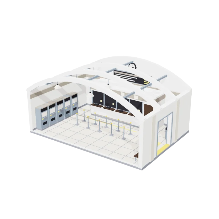 Ticket hall — free 3D model