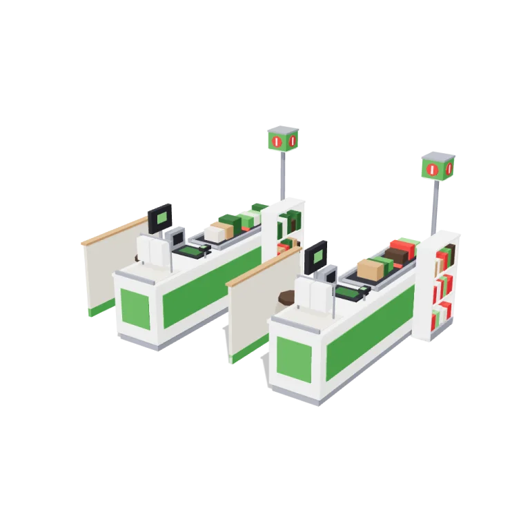 Checkout row — free 3D model