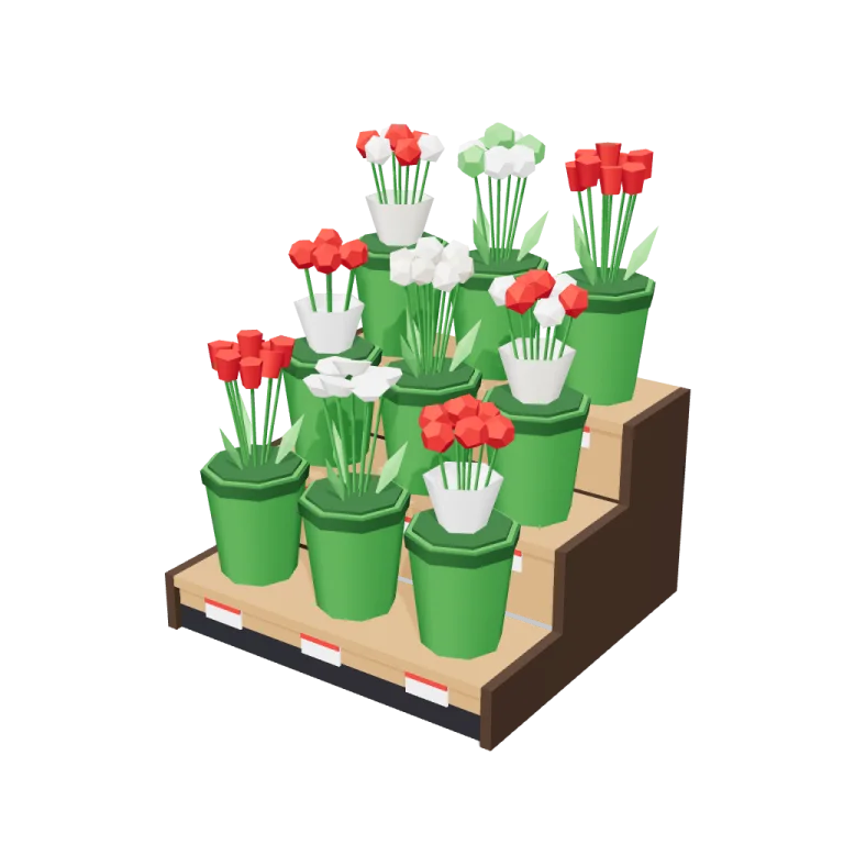 Flower buckets — free 3D model