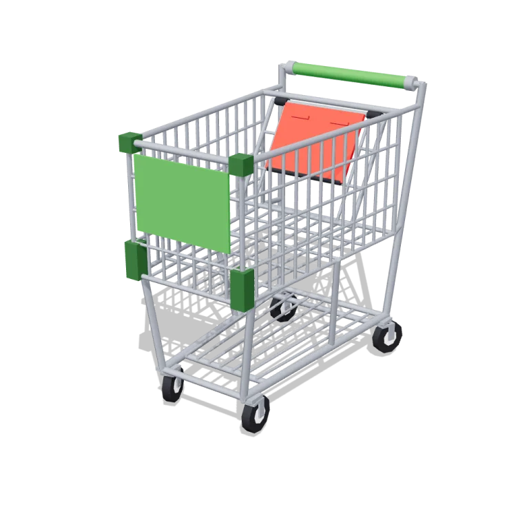 Shopping trolley — free 3D model
