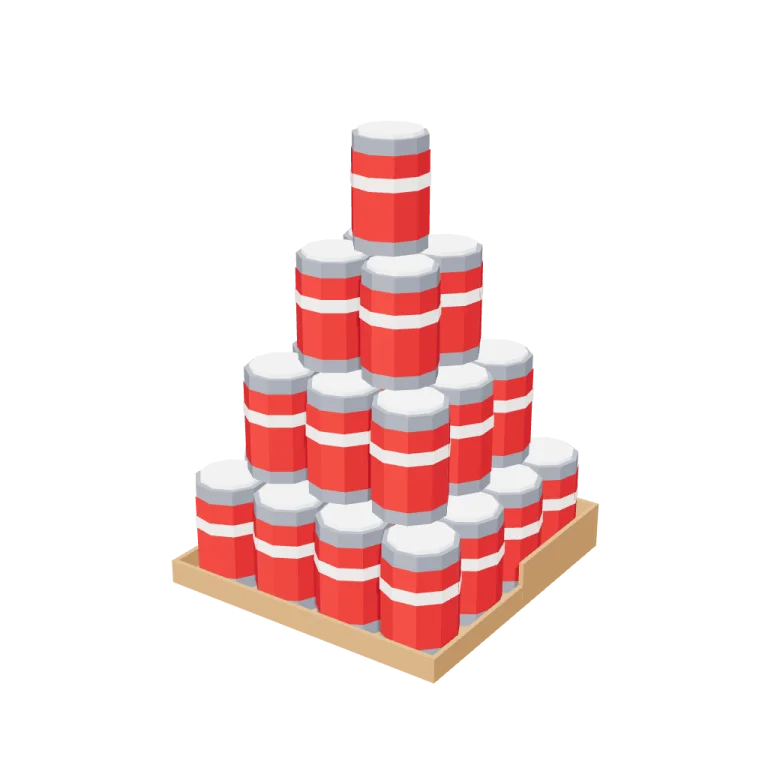 Stacked tins — free 3D model