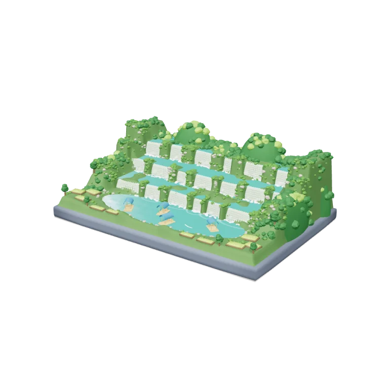 Thác Bản Giốc, Cao Bằng — free 3D model