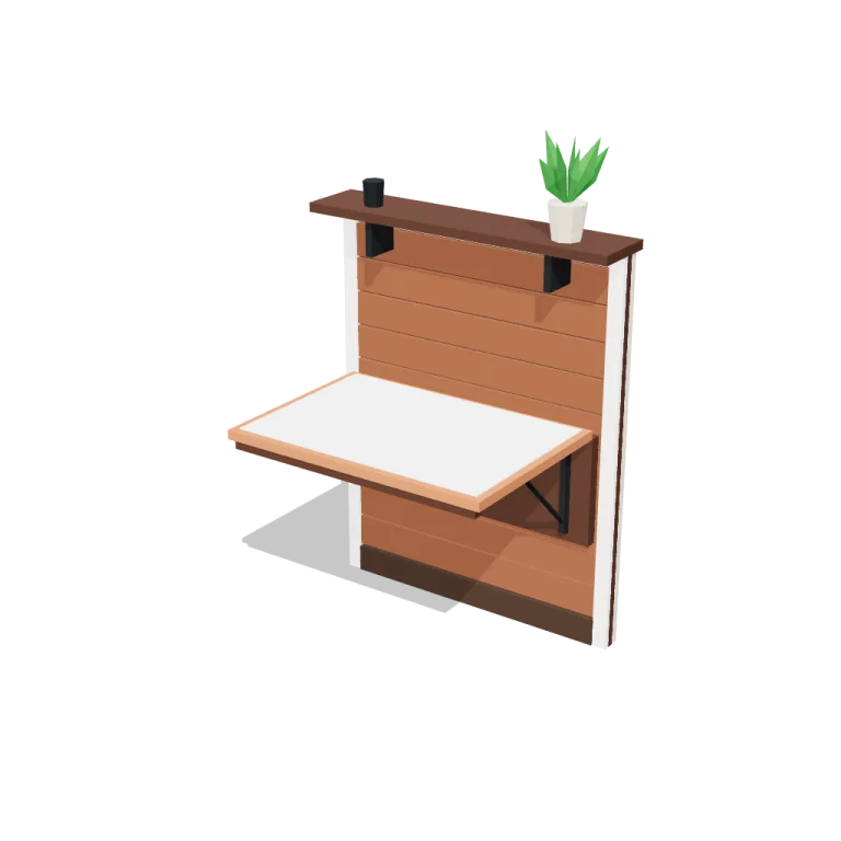 Fold-down table — free 3D model