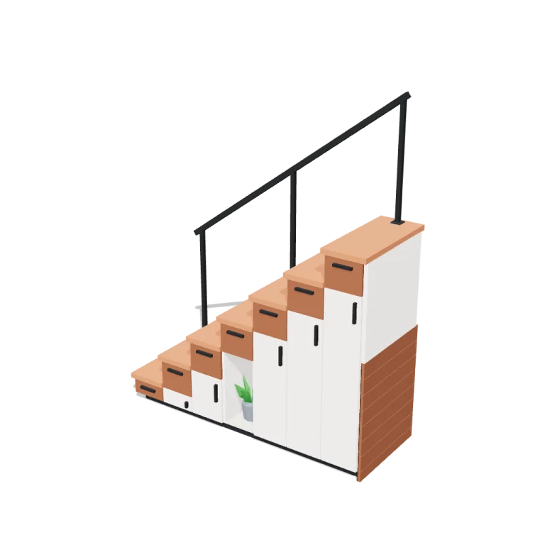 Storage stairs — free 3D model