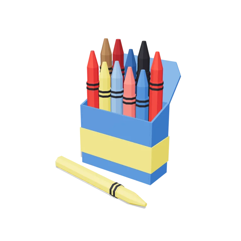 Crayons — free 3D model