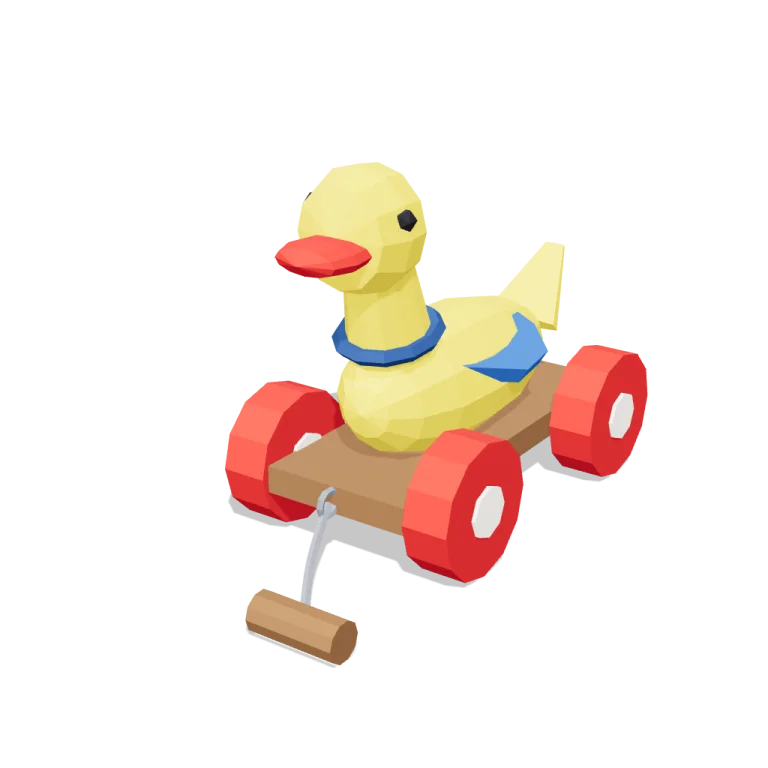 Pull-along duck — free 3D model