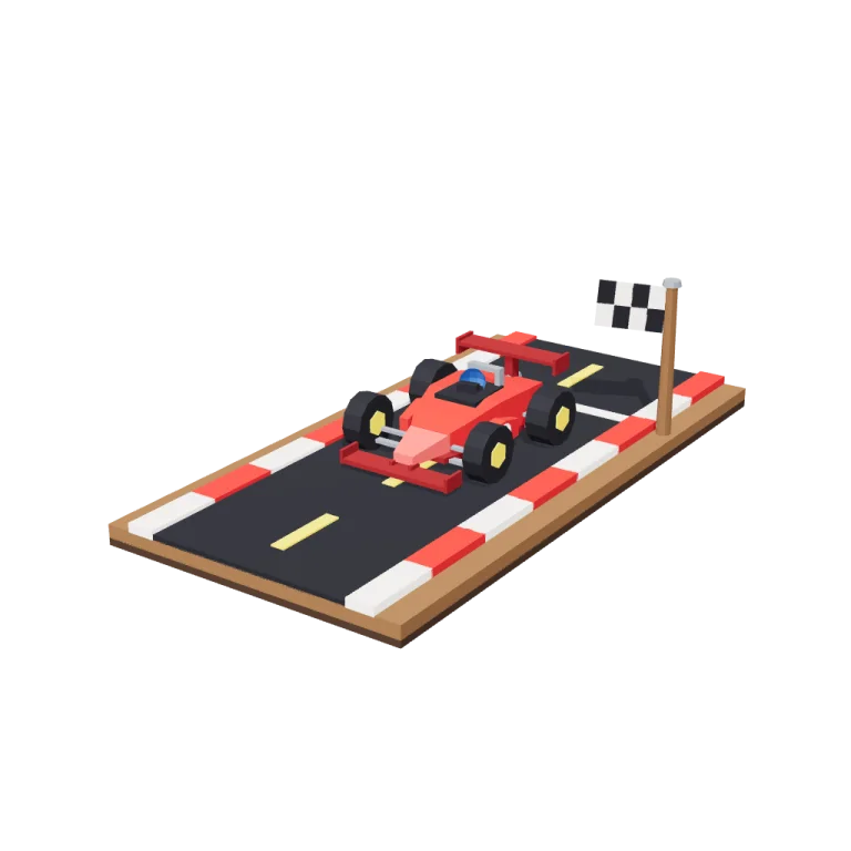 Race car on track — free 3D model