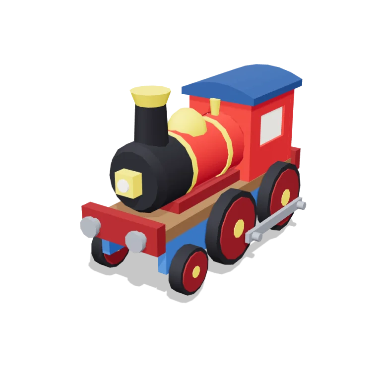 Toy train — free 3D model