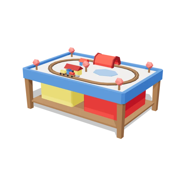 Train table — free 3D model