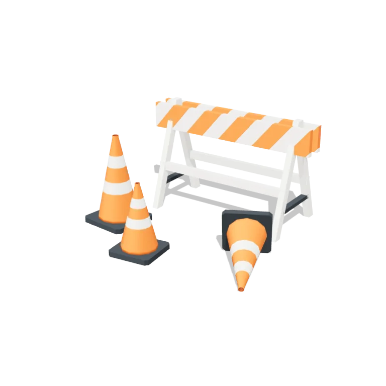 Traffic Cone Set — free 3D model