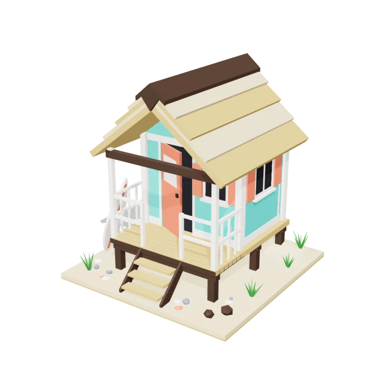 Beach huts — free 3D model