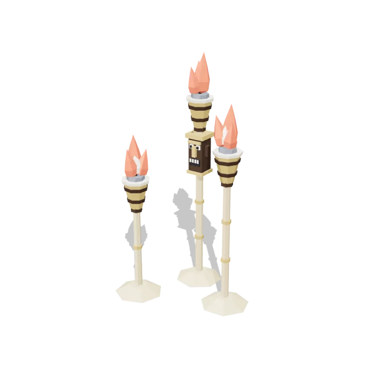 Tiki torches — free 3D model