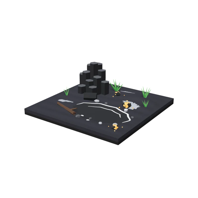 Black beach — free 3D model