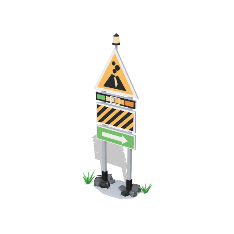 Warning signs — free 3D model