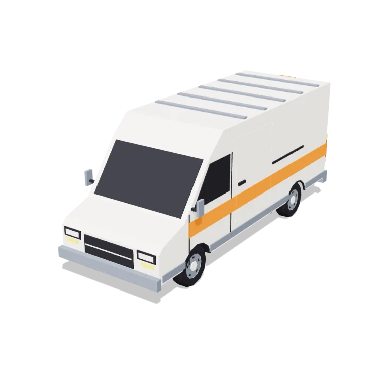 Delivery van — free 3D model