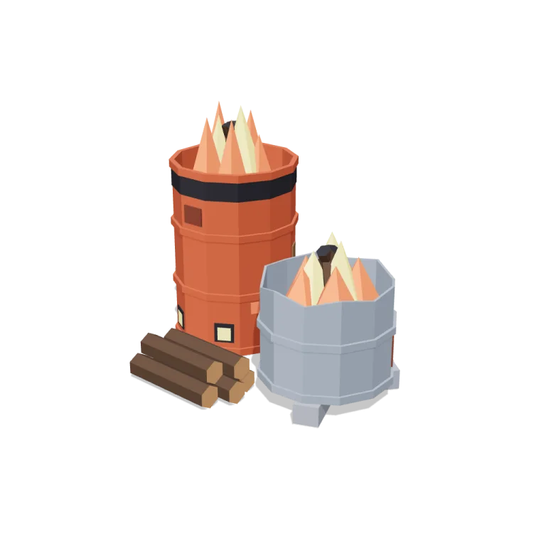 Campfire barrels — free 3D model
