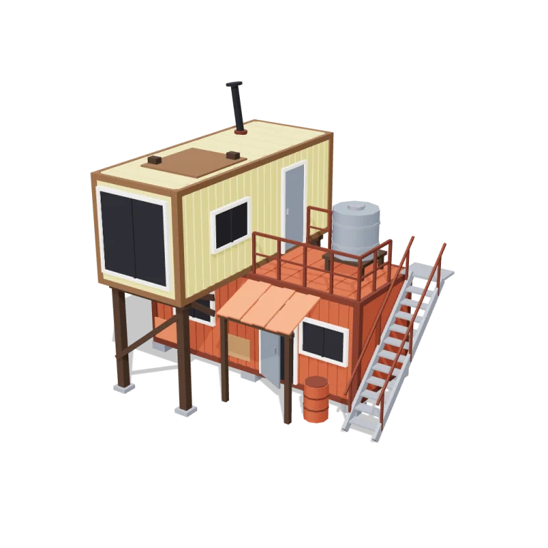 Shipping container homes — free 3D model