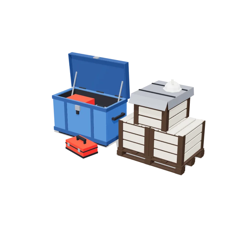 Tool vans' crates — free 3D model