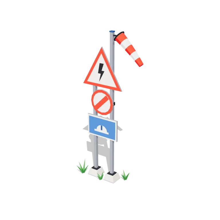 Warning signs — free 3D model
