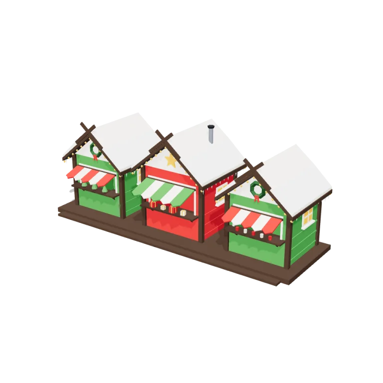 Chalet shops — free 3D model