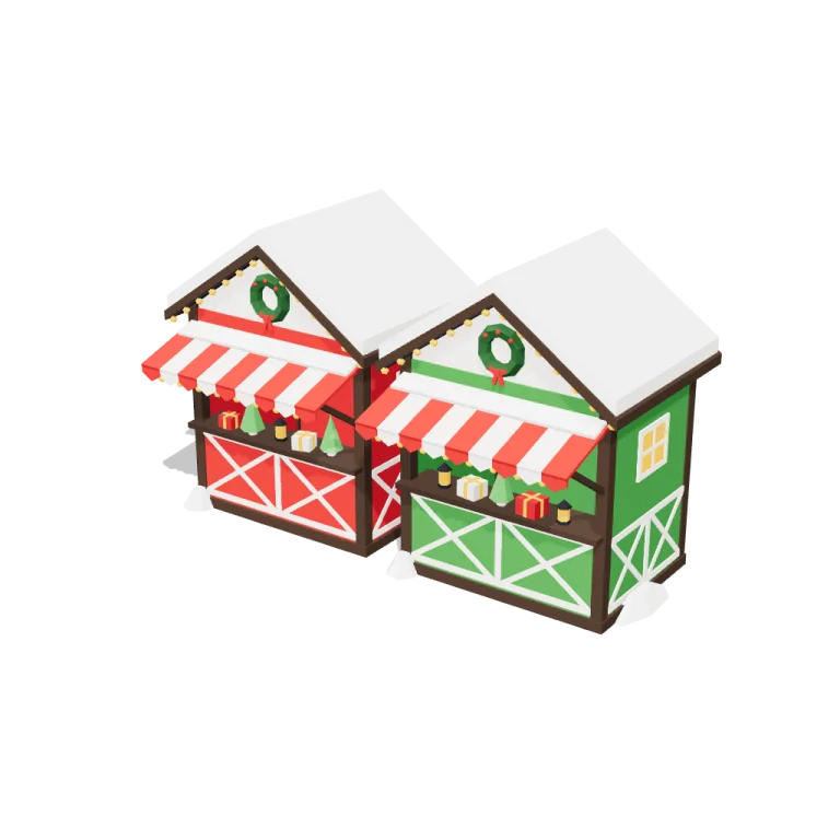 Market stalls — free 3D model
