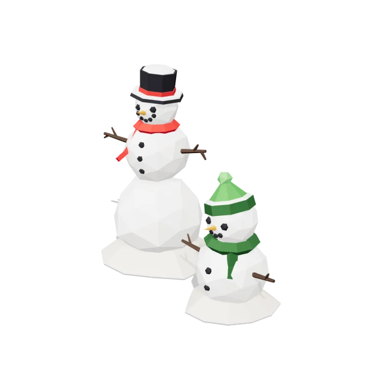 Snowmen — free 3D model