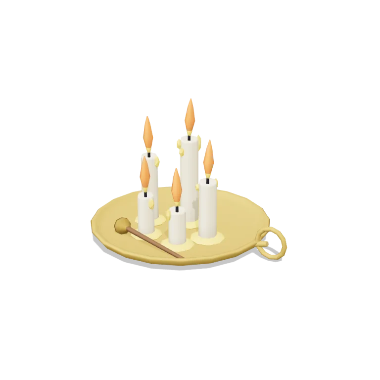 Candle clusters — free 3D model