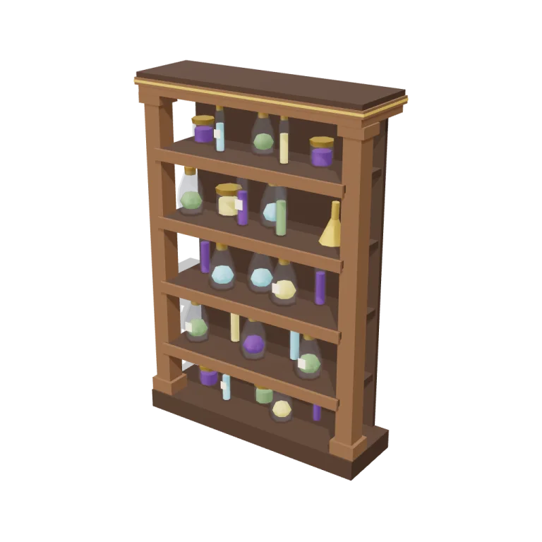 Potion Shelves — free 3D model
