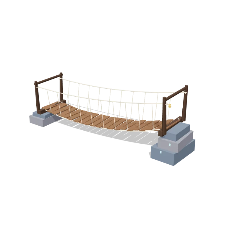 Rope bridge — free 3D model